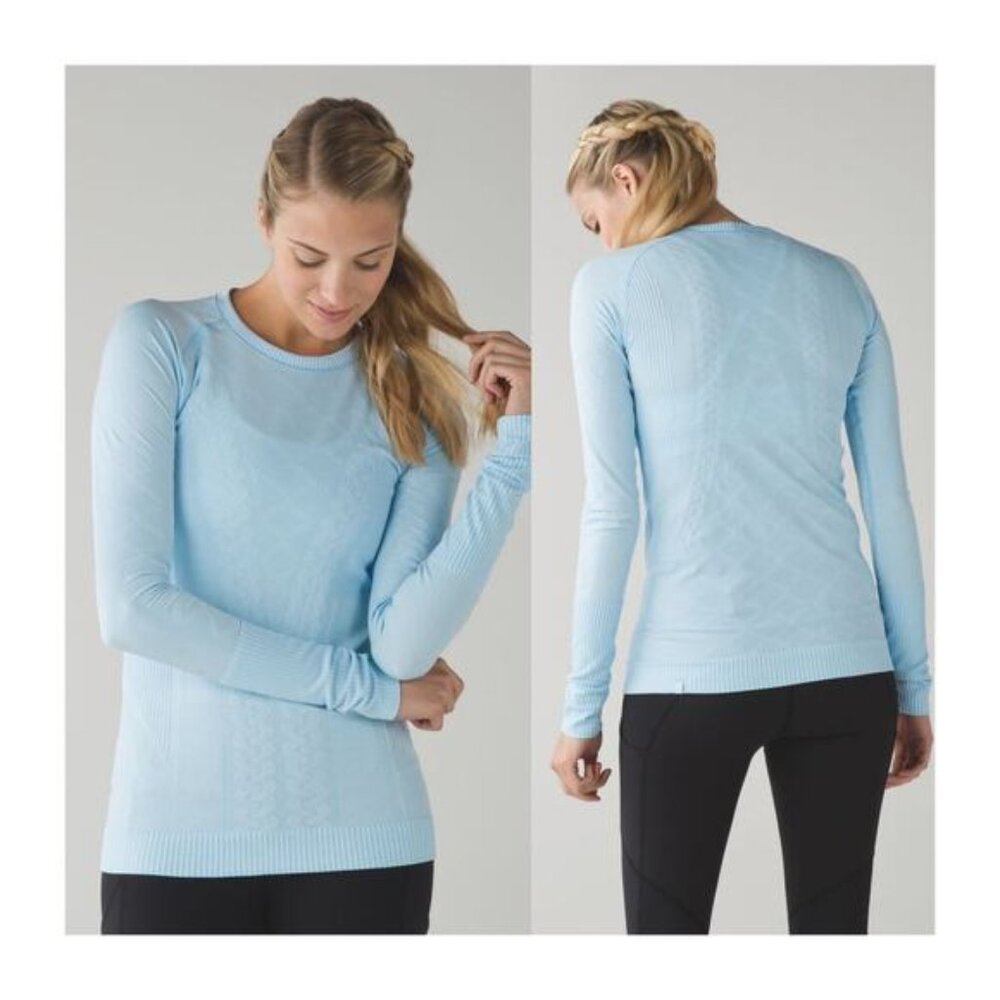 LULULEMON Restless Pullover Heathered Caspian Blue Size 6
